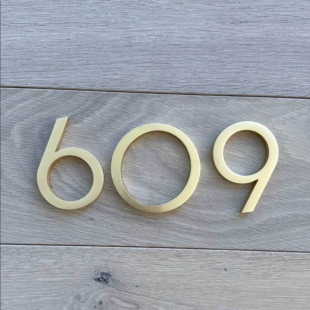 Rejuvenation House Numbers Gold